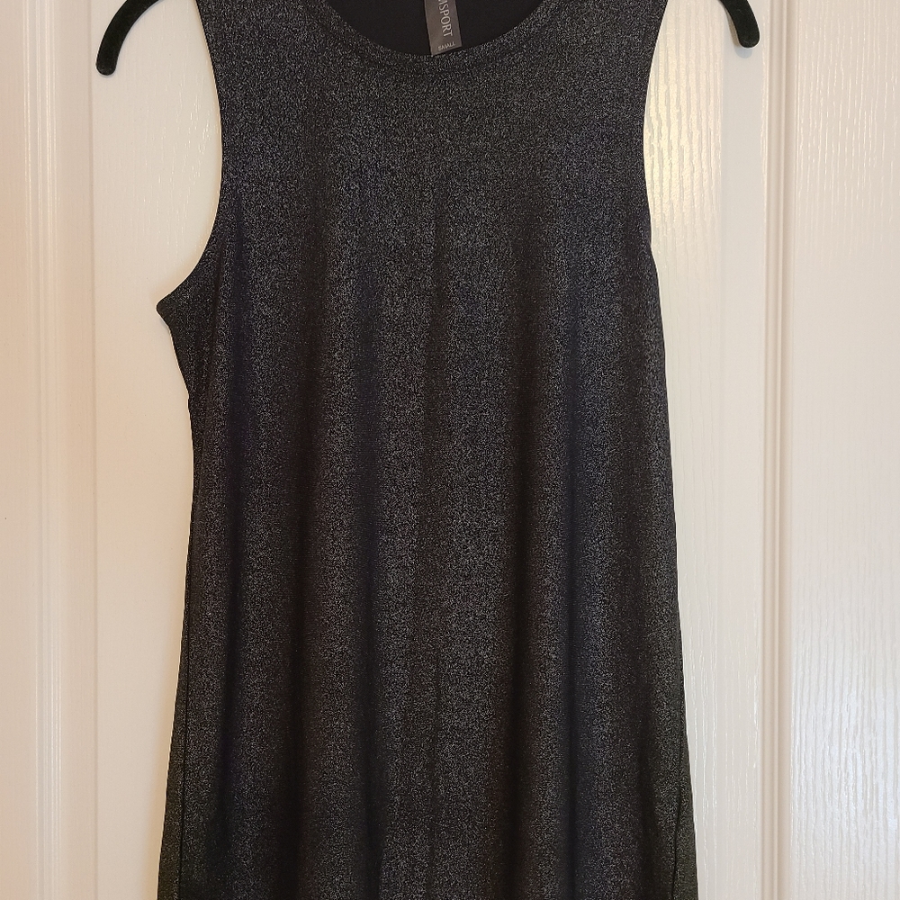 Prismsport Black & Silver Shimmer Muscle tank - S